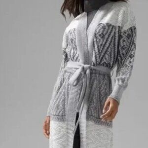 White House black market Fair Isle Sequin Cover Up - M